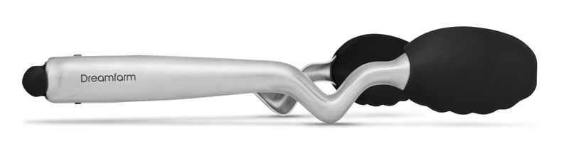 Dreamfarm Clongs 9" Click-Lock Sit Up Tongs with Silicone Heads - Black