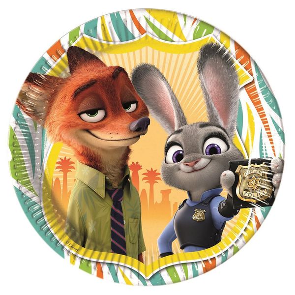 Zootopia Paper Plates