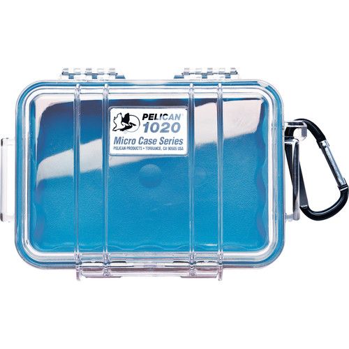 Pelican 1020 Micro Clear Case Blue