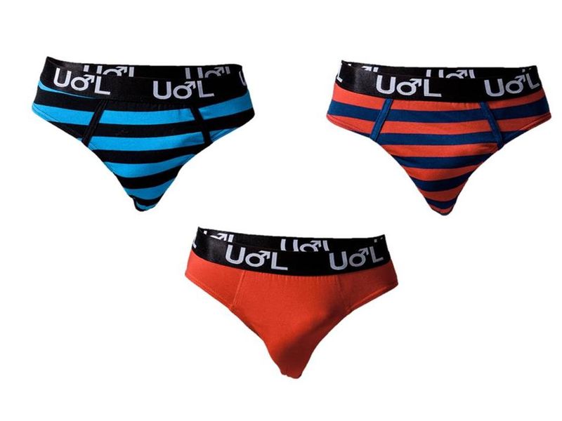 Undeez Mid Week Fashion 3 Pack Briefs Reds