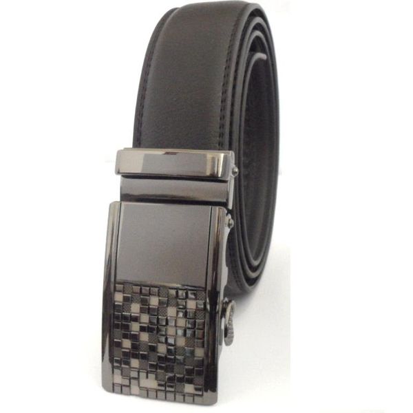 Yeoman Elegant Men's Black Ratchet Belt - Style 6 Black