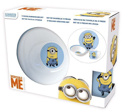 Minions 3 Piece Ceramic Snack Set
