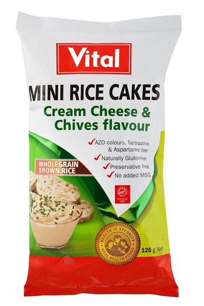 Vital Mini Rice Cakes Cream Cheese And Chives -125g