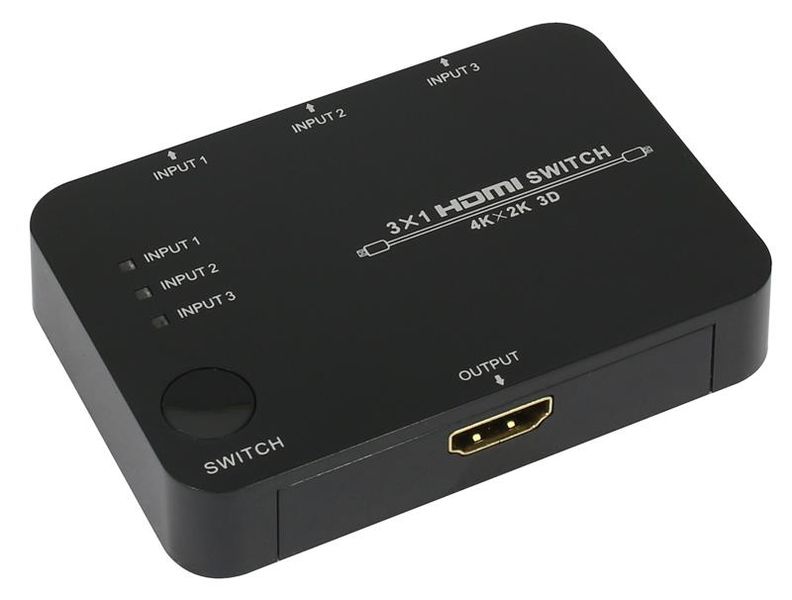 HDCVT 3x1 HDMI 4k Switch
