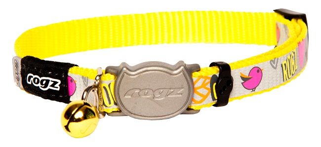 Rogz - oCat 11mm Collar - Dayglo Bird