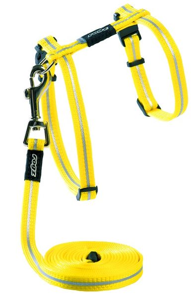 Rogz - 11mm AlleyCat Cat Lead/H-Harness - Dayglo Yellow