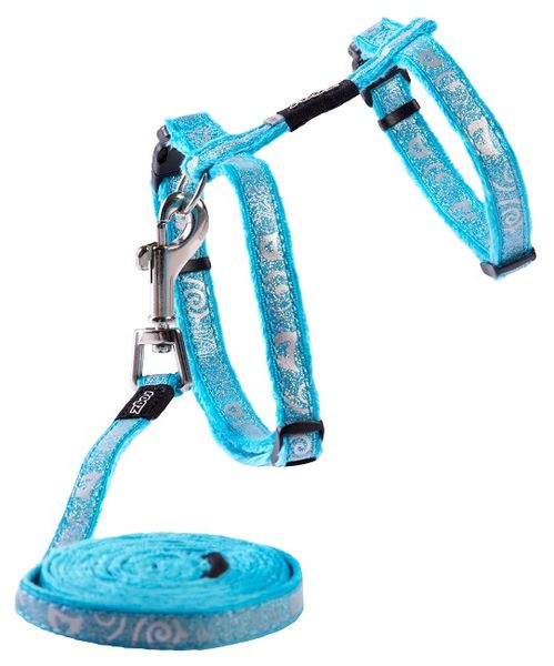 Rogz - SparkleCat 11mm Cat Lead/H-Harness - Turquoise
