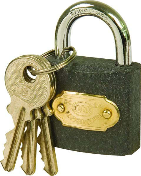 Moto-Quip - Tri Circle Iron Standard Padlock - 3.2cm