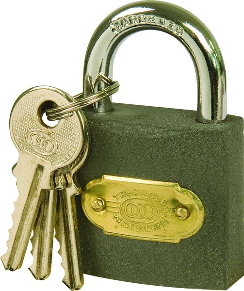 Moto-Quip - Tri Circle Iron Standard Padlock - 3.8cm