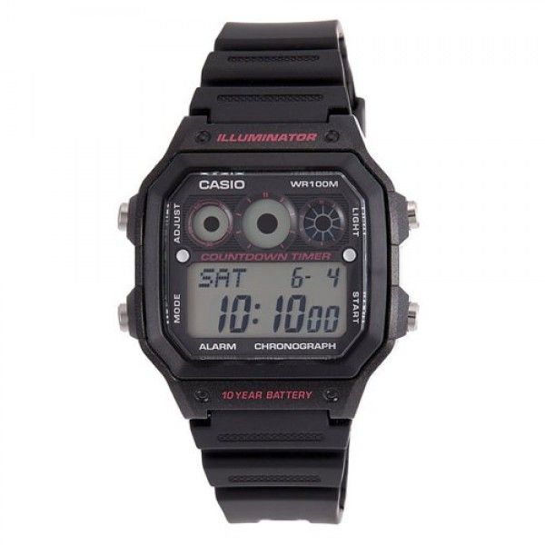Casio Mens AE-1300WH-1A2VDF World Time Digital Watch