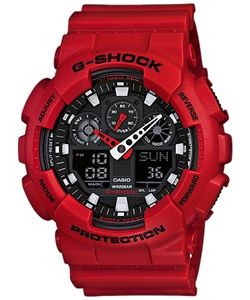 Casio Mens GA-100B-4ADR G-Shock Anadigital Watch