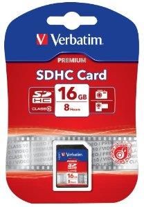 Verbatim 16GB Premium 300x SDHC Card Up to 45MB/sec