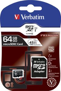 Verbatim 64GB Micro SDXC Plus Adaptor