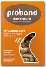 Probono - Roast Beef Dog Biscuits - Roast Beef Flavour - 1kg (Suitable for Large Dogs)