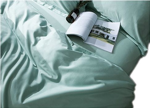Chic Linen Luxurious Fitted Sheet - Duck Egg (King Extra Length)