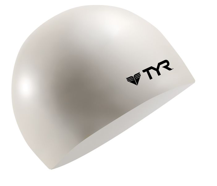 TYR Wrinkle Free Silicone Swimming Cap - White