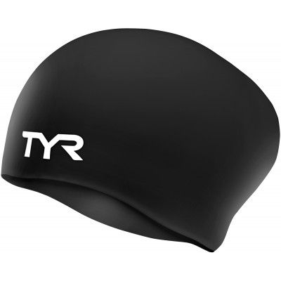 TYR Wrinkle Free Silicone Swimming Cap - Black