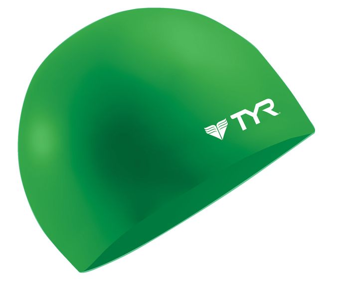 TYR Wrinkle Free Silicone Swimming Cap - Green