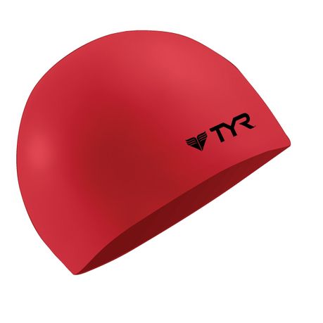 red swimming cap