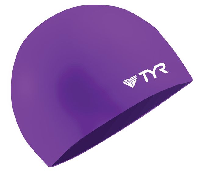 TYR Wrinkle Free Silicone Swimming Cap - Purple