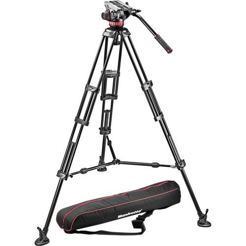 Manfrotto Pro Video Aluminium Kit MVH502A Head + 546B Tripod + Padded Bag