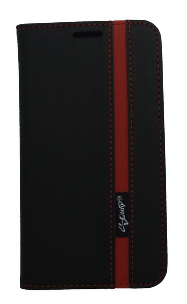 Scoop Executive Folio For Samsung S6 Edge - Black &amp; Red