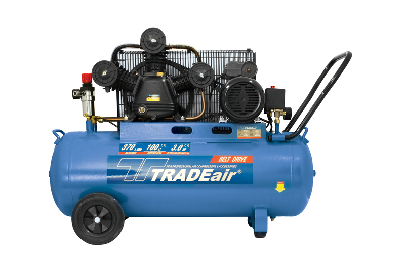TradeAir - 100L 2.2kW 3HP Lubricated Cast Iron Compressor