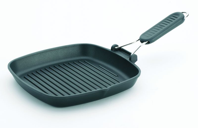 Risoli Sporelax Grill Pan 26cm 100% Non-Stick - Grey Handle