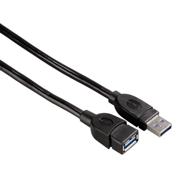 Hama USB 3.0 1.8m Shielded Extension Cable - Black