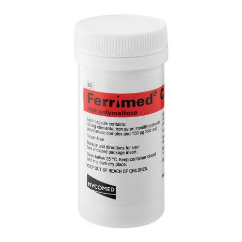 Ferrimed Iron Polymaltose - 60 Capsules