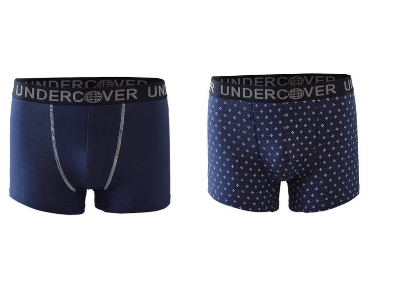 Undeez Online Undercover Knit Boxers 2 Pack Print - White &amp; Black