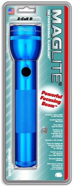 Maglite - 2D Cell Hang pack With Clamps - Blue