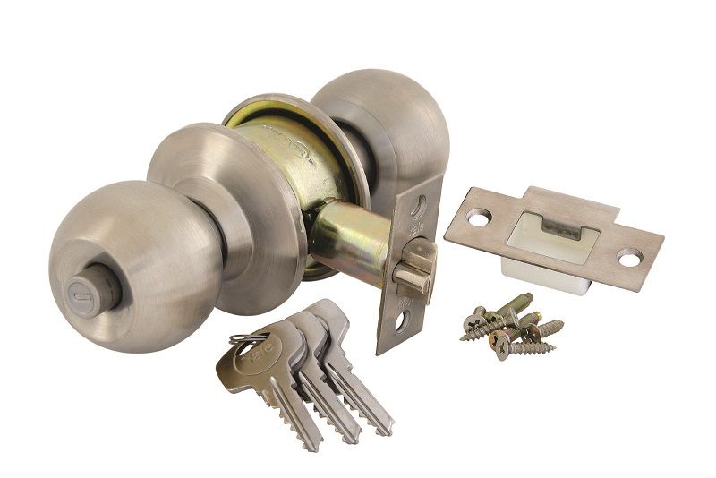 Yale - Round Cylindrical Knob Set - Satin Silver