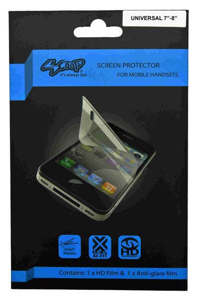 Scoop Screen Protector for Universal 7 To 8 Inch Twin Pack (for Tablets 215mm x 140mm)