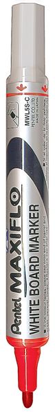 Pentel Maxiflo 4.0mm Bullet Tip Whiteboard Marker - Red