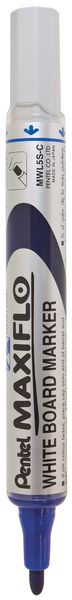 Pentel Maxiflo 4.0mm Bullet Tip Whiteboard Marker - Blue