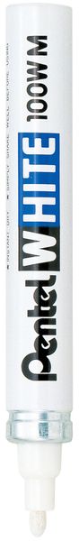 Pentel 100W Medium Bullet Tip White Marker