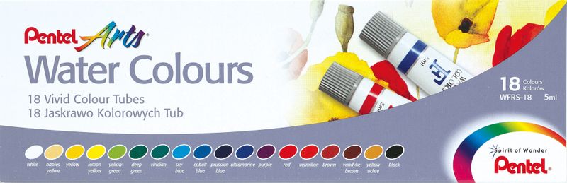 Pentel 18Water Colour Tubes Set