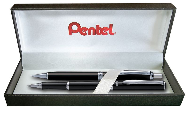 Pentel Sterling Gel Pen &amp; Pencil Gift Set - Black Barrel