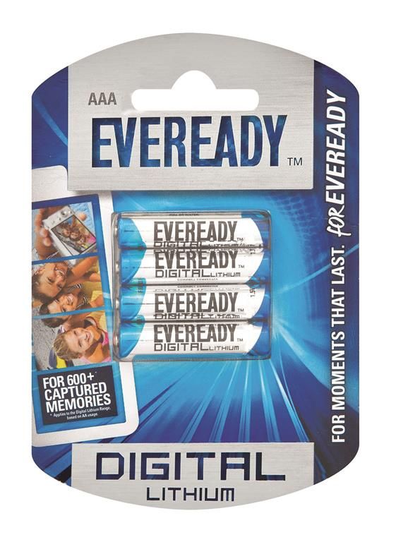 Eveready Lithium AAA Batteries (Pack of 4) Shop Today. Get it