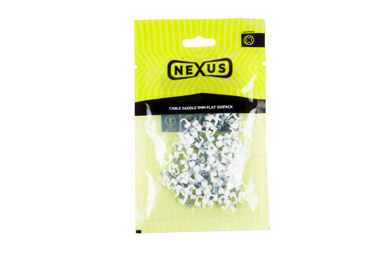 Nexus - Saddle Cable Flat 5mm - 100 Piece
