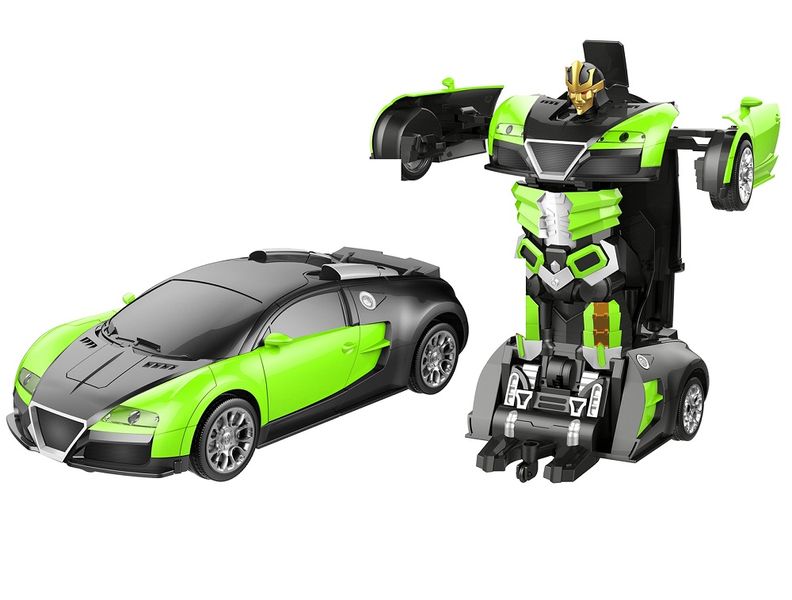 Funny Box Remote Control Turbo Autobot Transforming Car - Green
