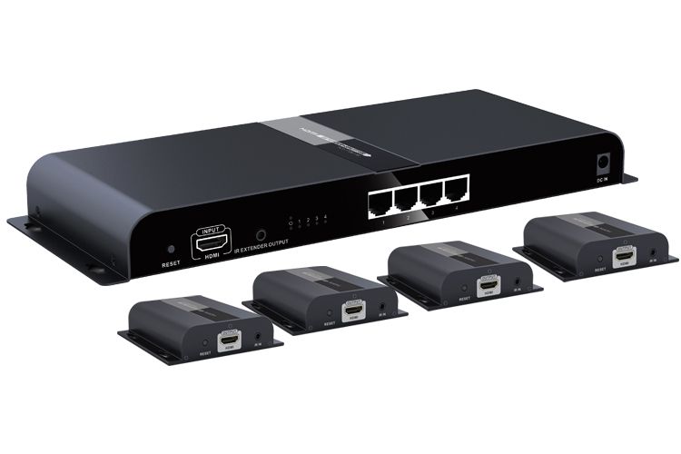 Lenkeng V314-HDbitT 1X4 HDMI Extender Splitter over CAT6 with IR