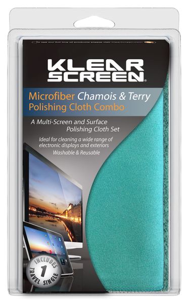 Merridrew Klear Screen Microfiber "Chamois" &amp; "Terry" Cloth Combo