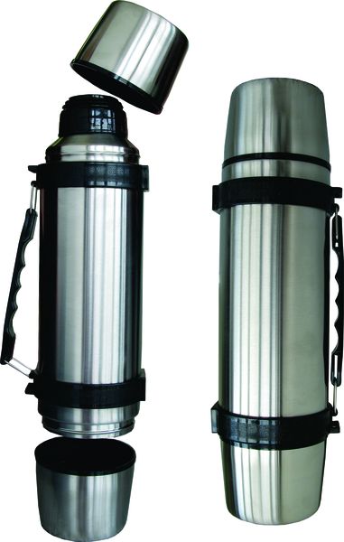 Isosteel - 1 Litre Ala Casa Double Flask - Silver