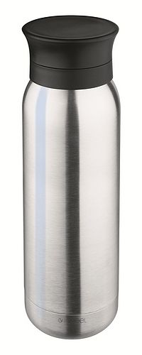Isosteel - 500ml Double Wall Vacuum Sports Bottle - Silver
