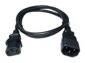 Generic 1.08M Male to Female IEC (C13/C14) Power Extension Cable