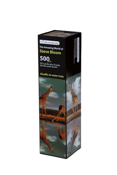 The Purple Cow Girraffe At Water Hole 3D Puzzle