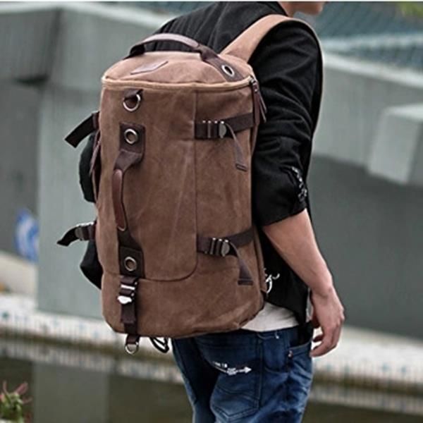 men's vintage canvas backpack