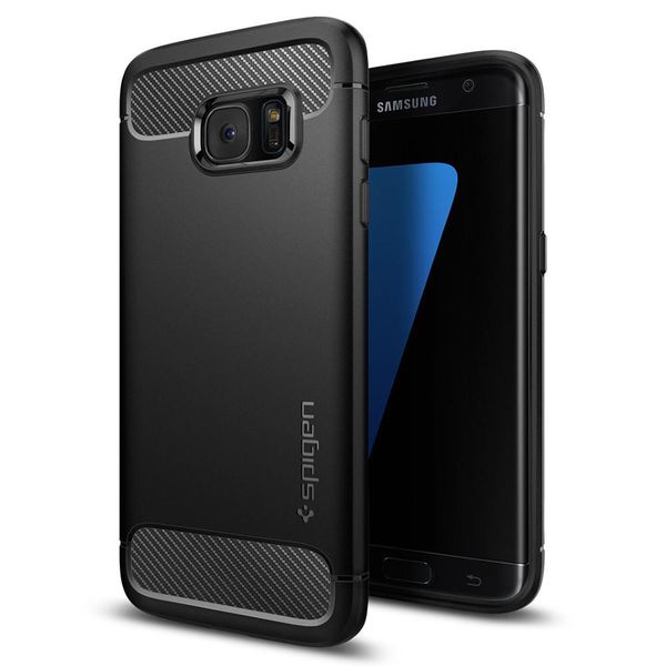 SPIGEN Rugged Armor Case for Samsung Galaxy S7 Edge - Black